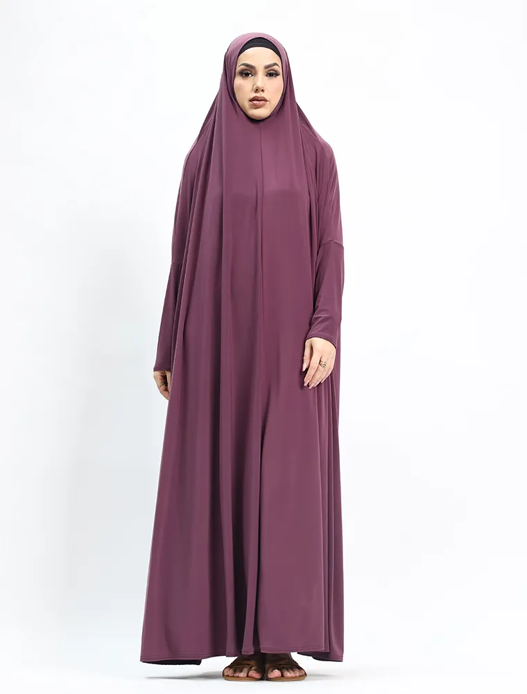 Mauve Jersey Jilbab